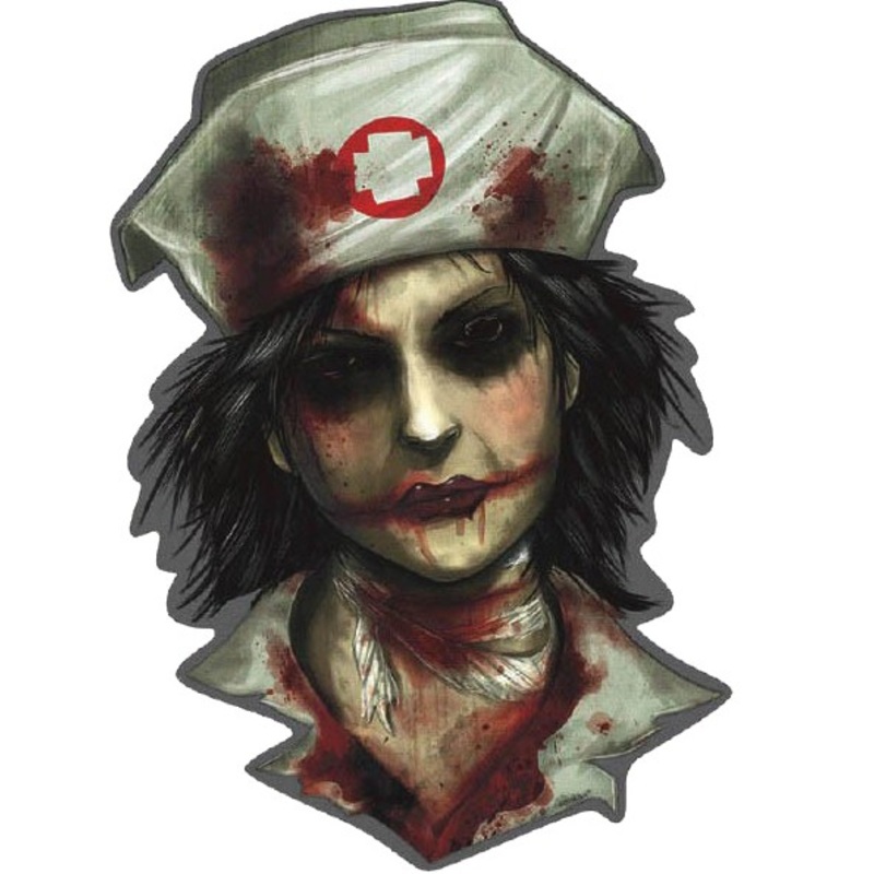 Horror psychiatry nurse mural 26cm