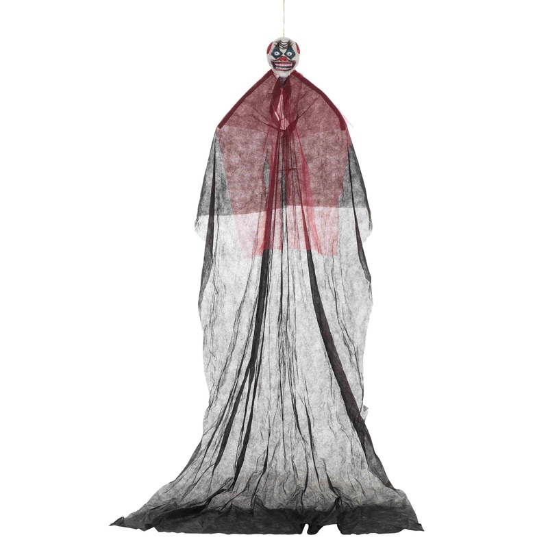 Nasty clowns grimace hanging decoration 214cm