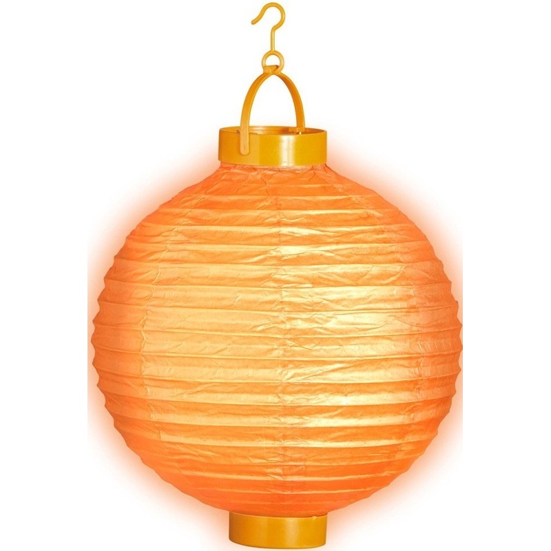 Orange LED lantern 30cm