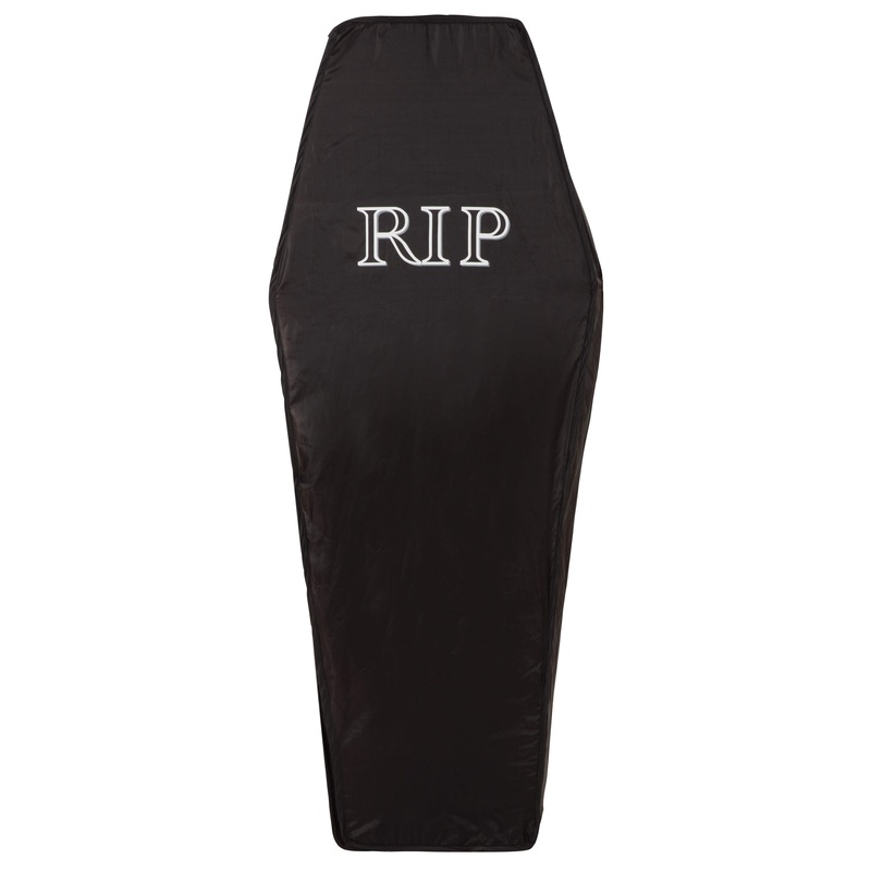 RIP black decorative coffin
