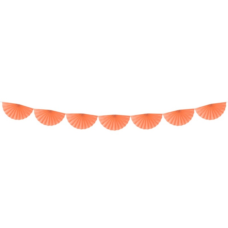 Rosette garland Daphne tangerine 3m x 40cm