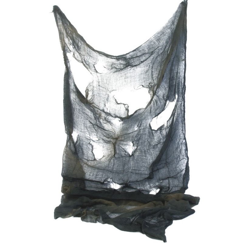 Rotten decorative fabric black 1.8mx 75cm