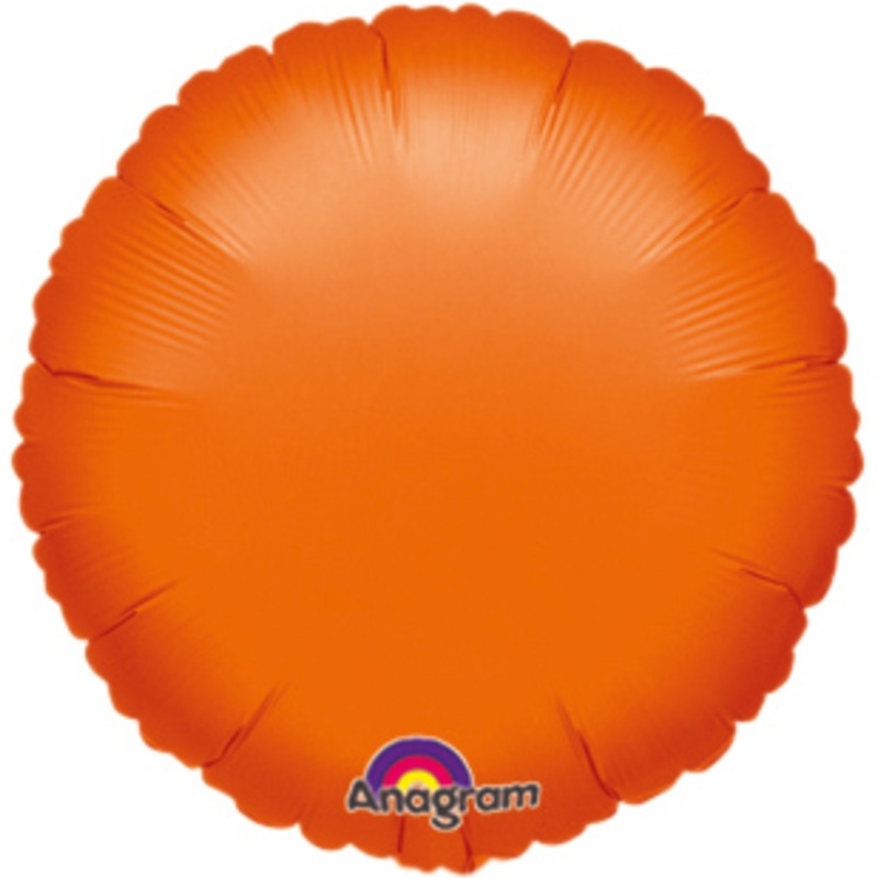Round foil balloon orange 45cm
