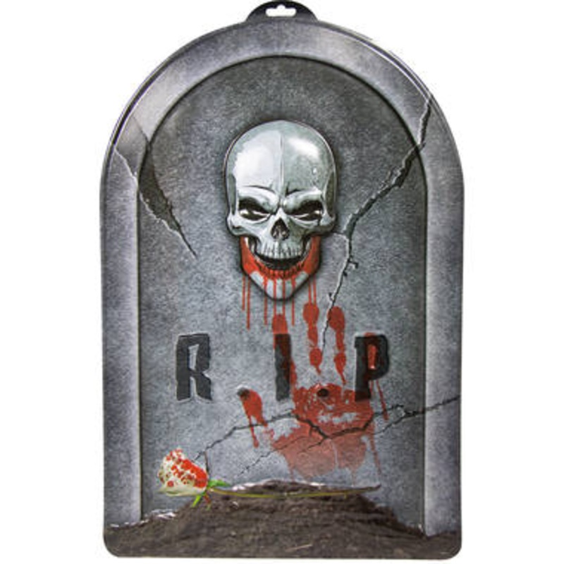 Skull RIP tombstone 58cm