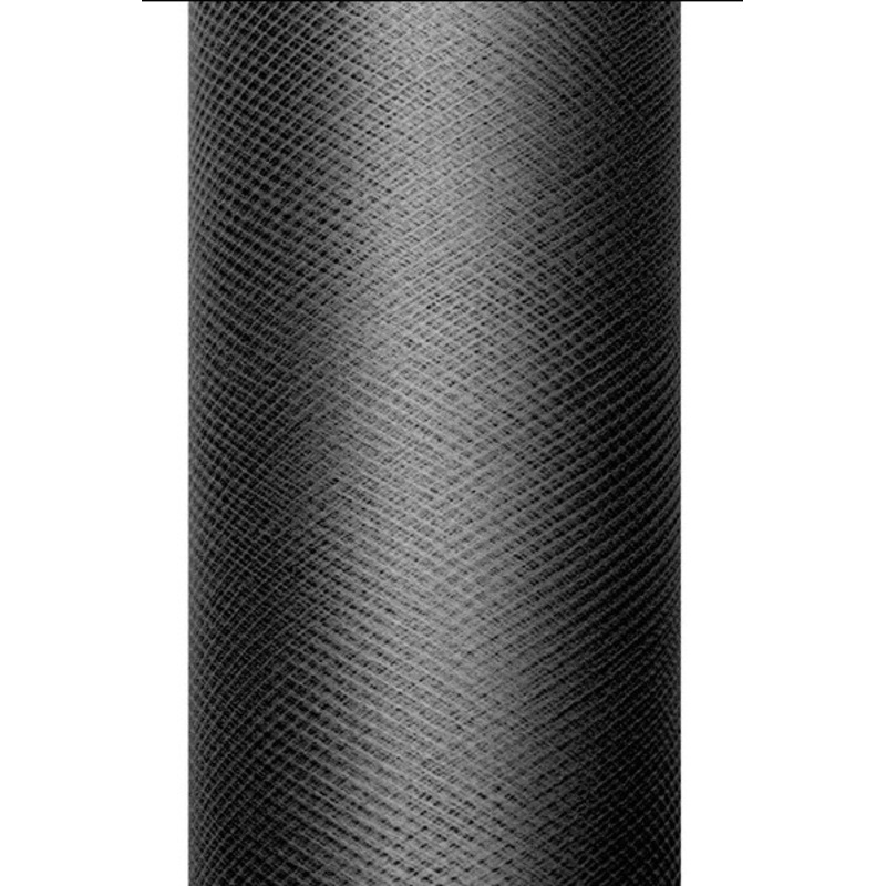 Tulle fabric Luna black 20m x 8cm