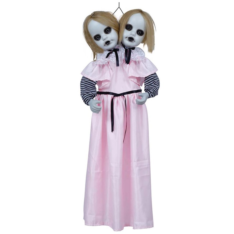 Two-headed horror doll animated 100cm