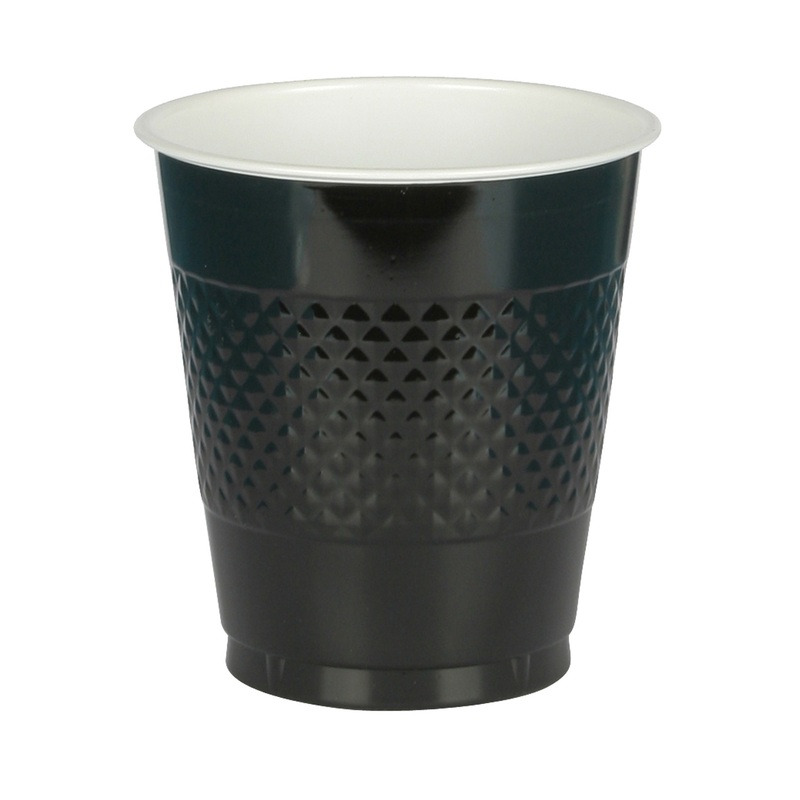 10 party buffet cups black 355ml