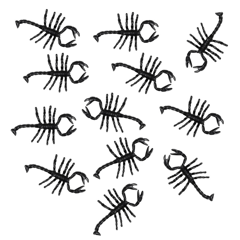 12 Halloween scorpions in black