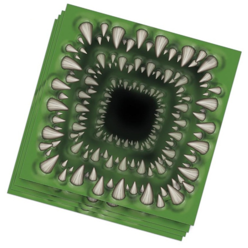 20 monster mouth napkins 33cm