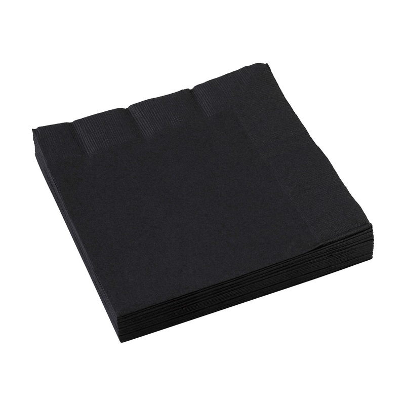 20 paper napkins black 33cm
