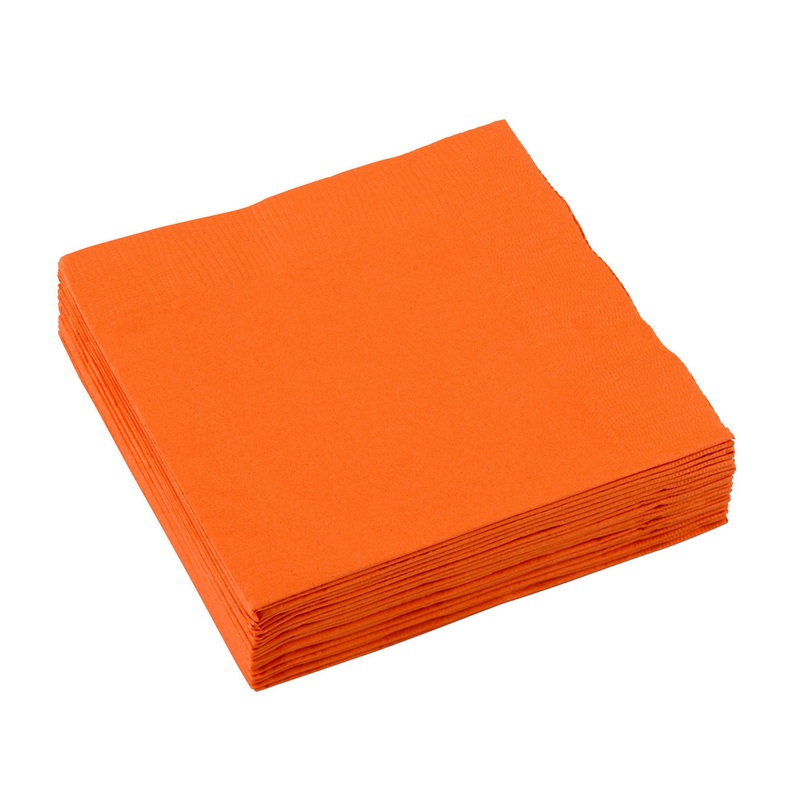 20 party buffet paper napkins orange