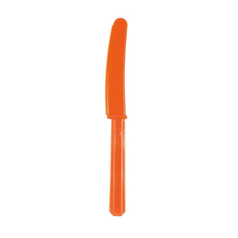 20 plastic knives orange