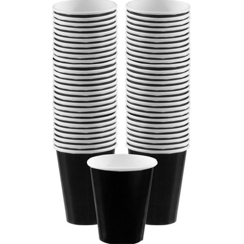 40 black paper cups Basel 340ml