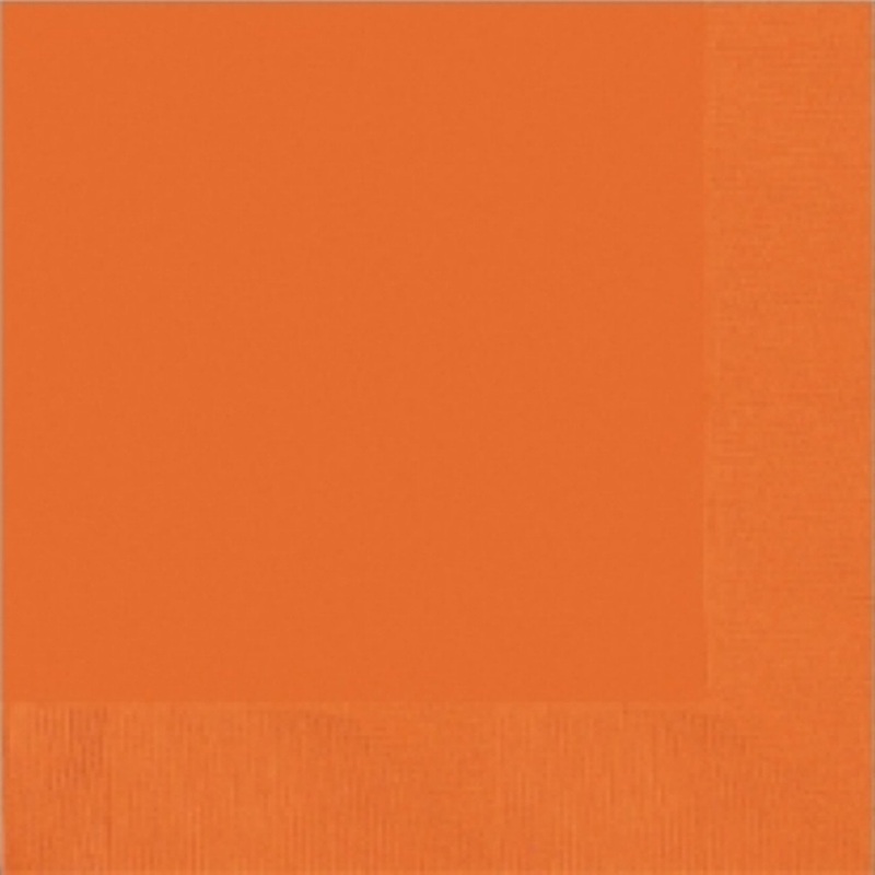 50 napkins orange 25 x 25cm