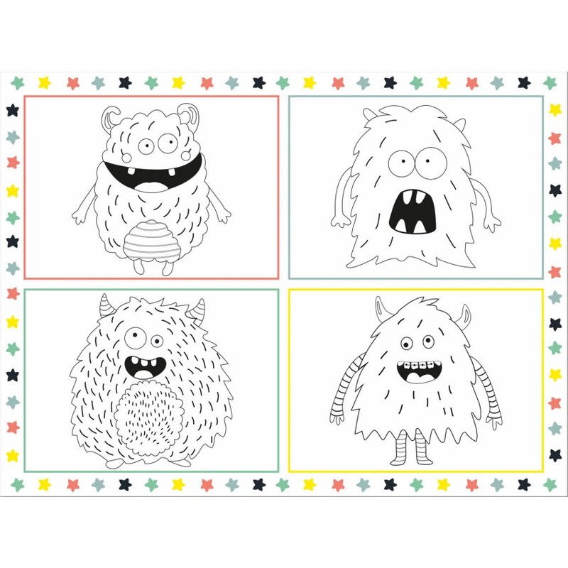 6 Monster Festival Placemats