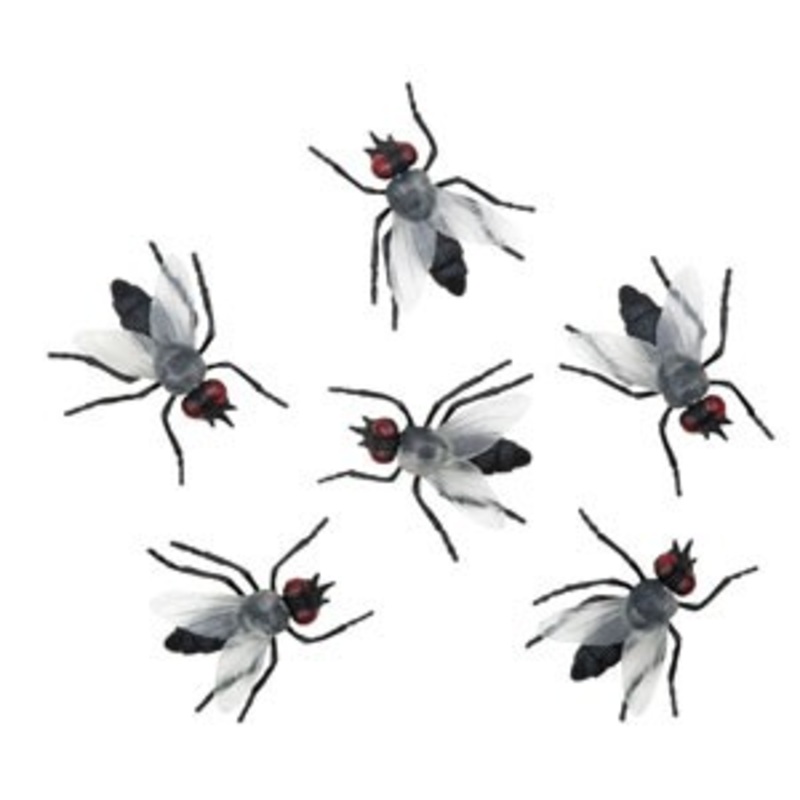 6 Night Of Horror Decoration Flies