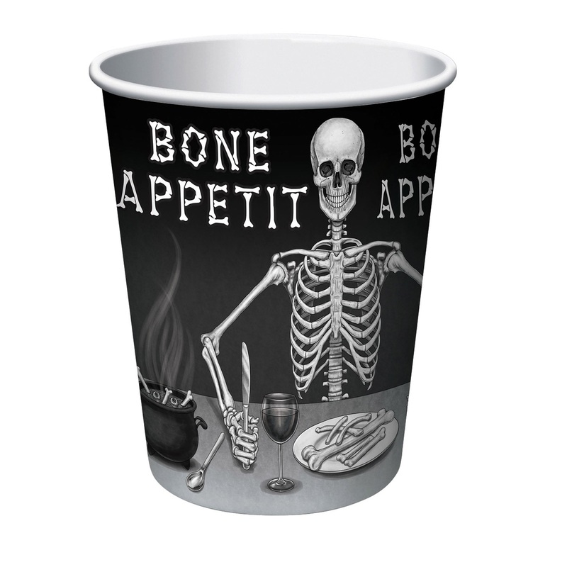 8 Bone Appetite Skeleton Paper Cups