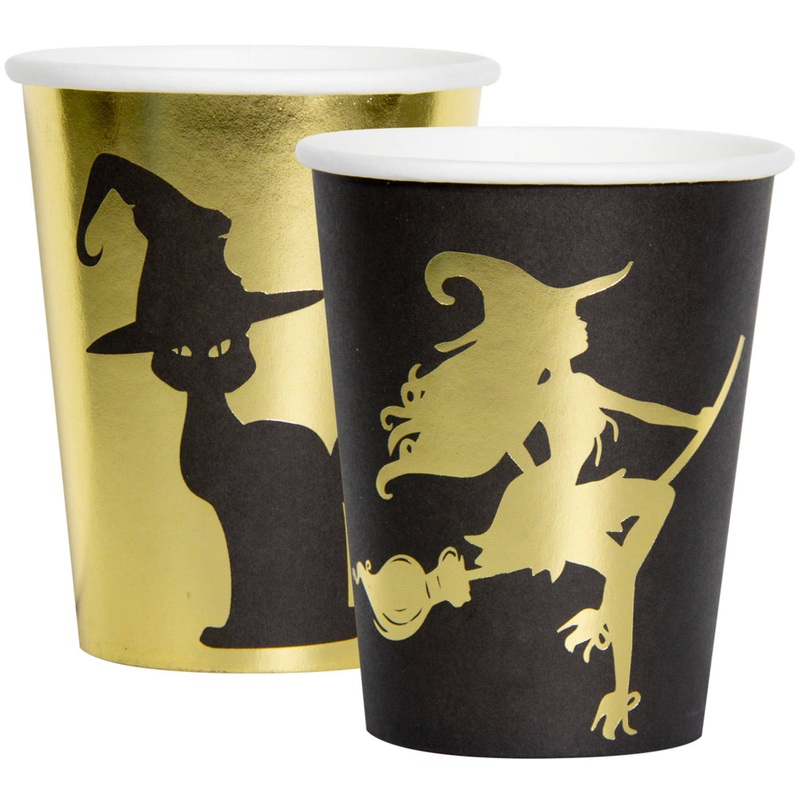 8 Glam Witch Paper Cups 250ml