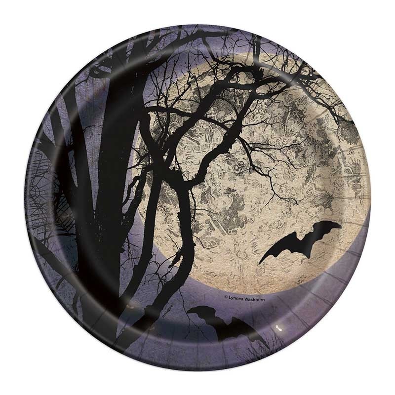 8 Halloween paper plates Spooky Night