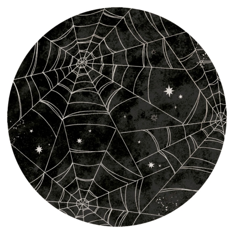 8 spooky cobweb plates 23cm