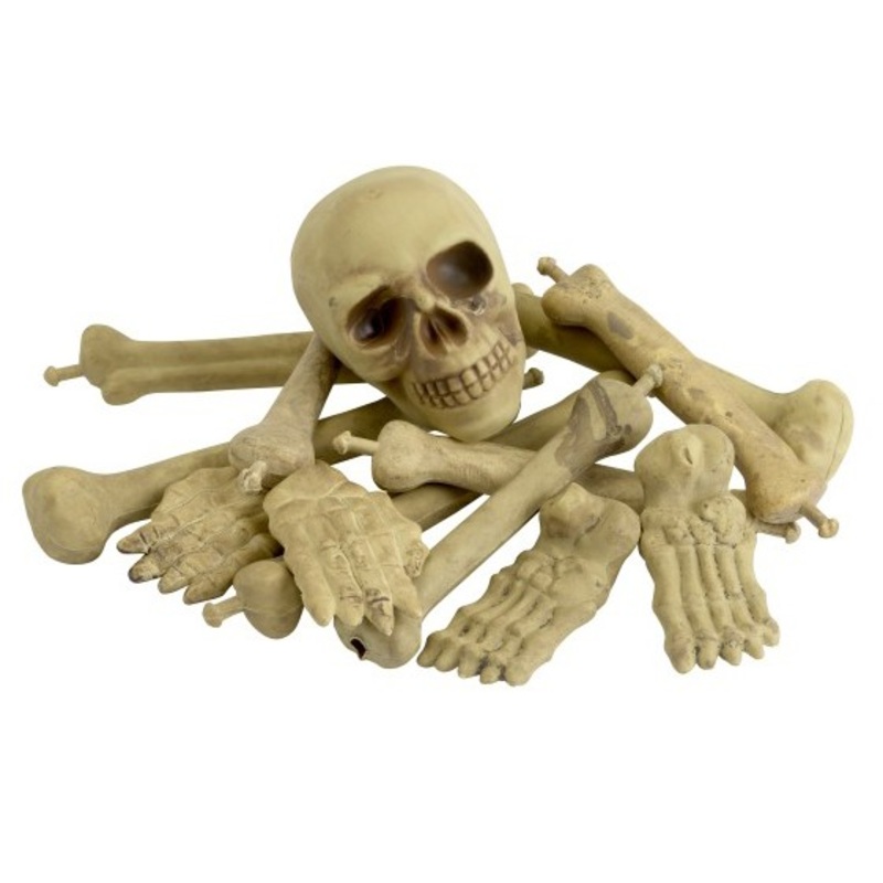 Bag of Bones with Skull Puzzle, 13 Pcs.