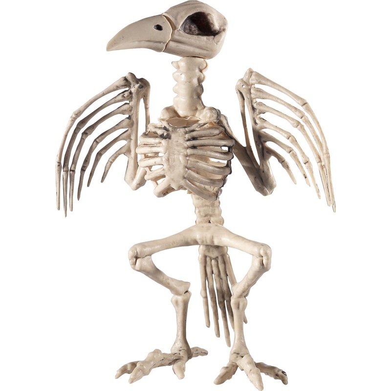 Bone dance crow skeleton deco figure 30cm