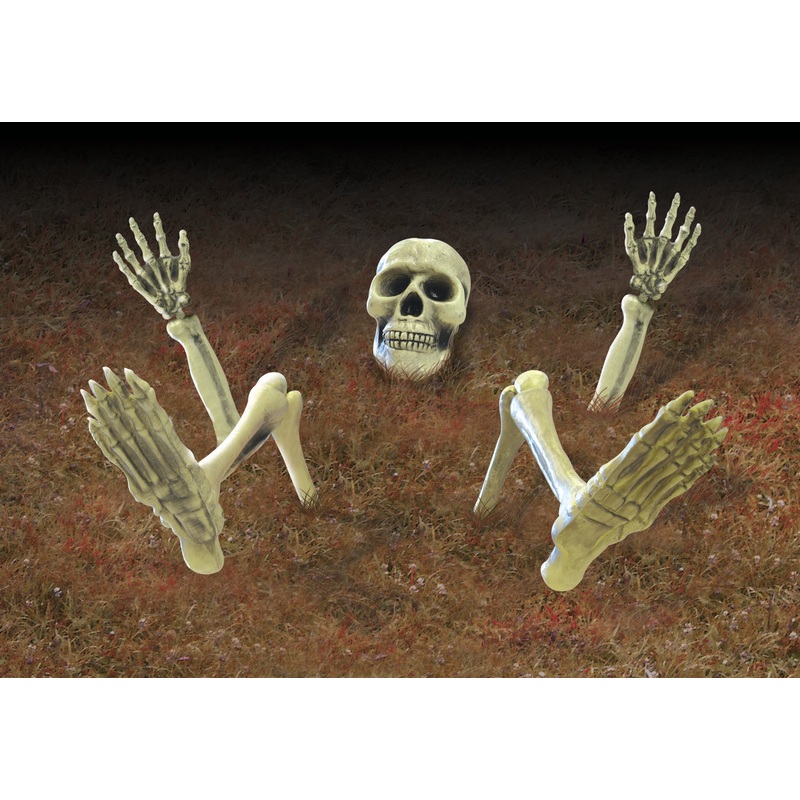 Buried Skeleton Garden Decoration 9 Pcs.