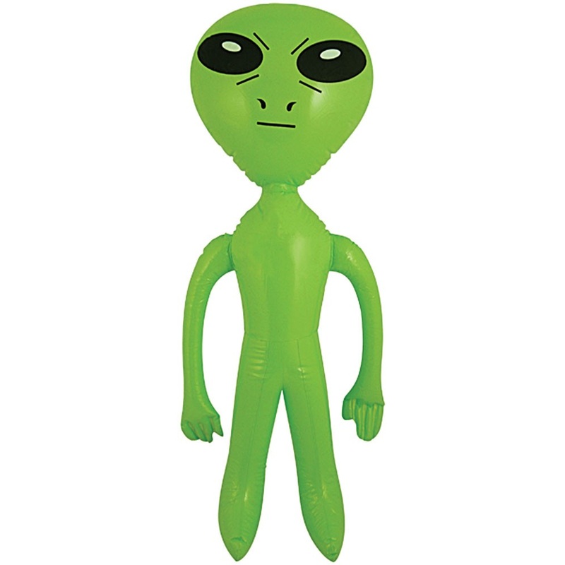 Green inflatable alien 50cm