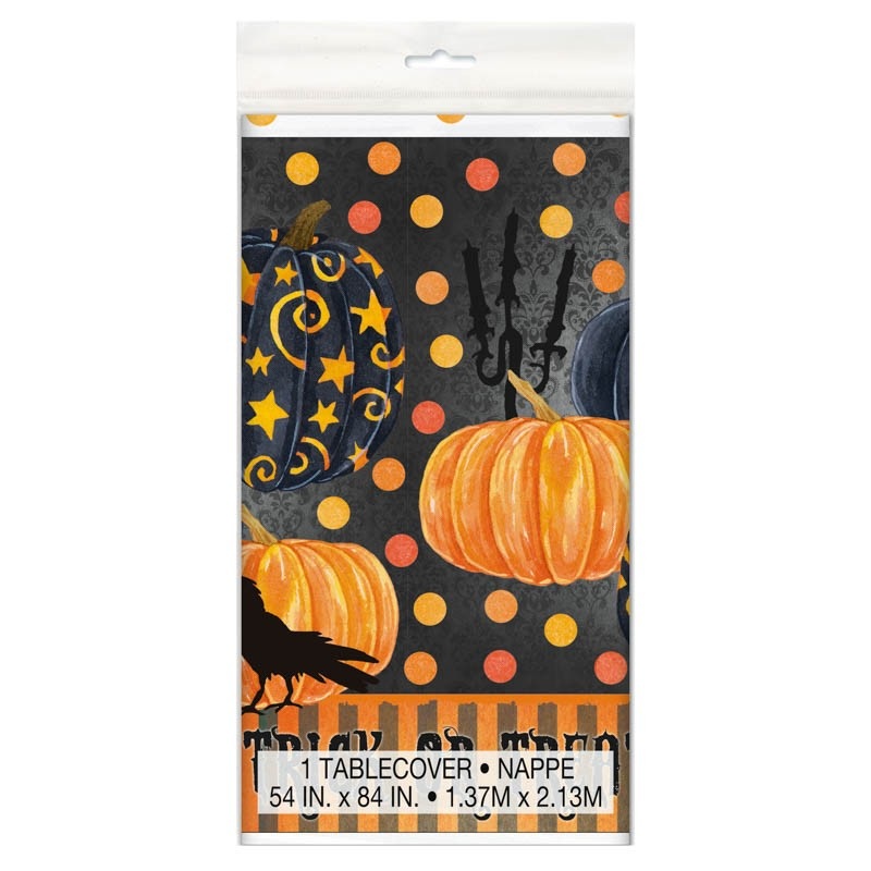 Halloween pumpkin magic tablecloth 137 x 213cm