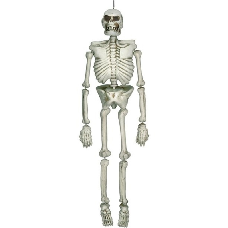 Life-size skeleton hanging decoration