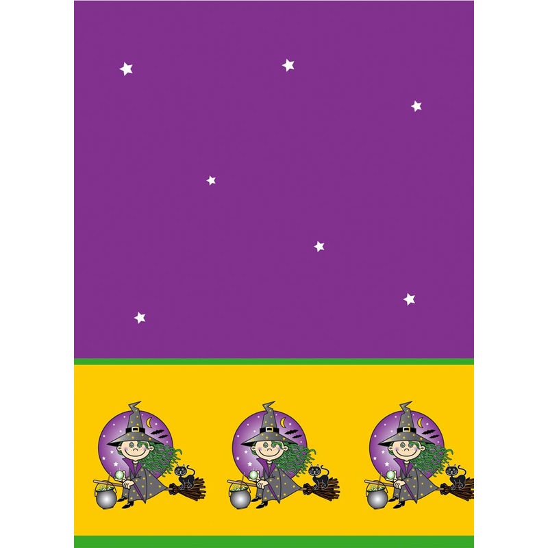 Tablecloth witch flies through the night