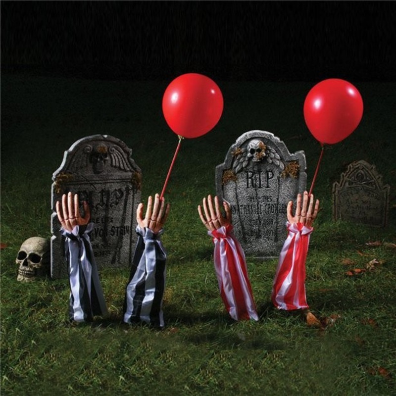 Zombie clown grave garden decoration