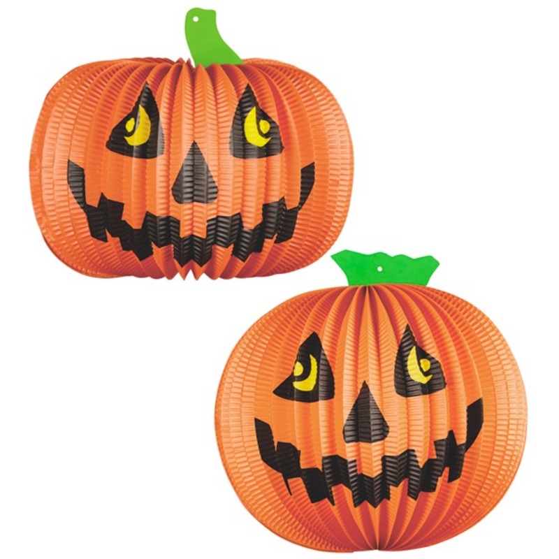 2 pumpkin Halloween lanterns in a set 26cm