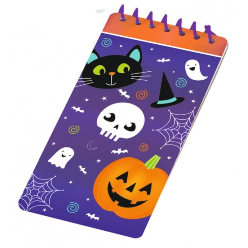 4 Halloween friends notepads 5 x 10cm