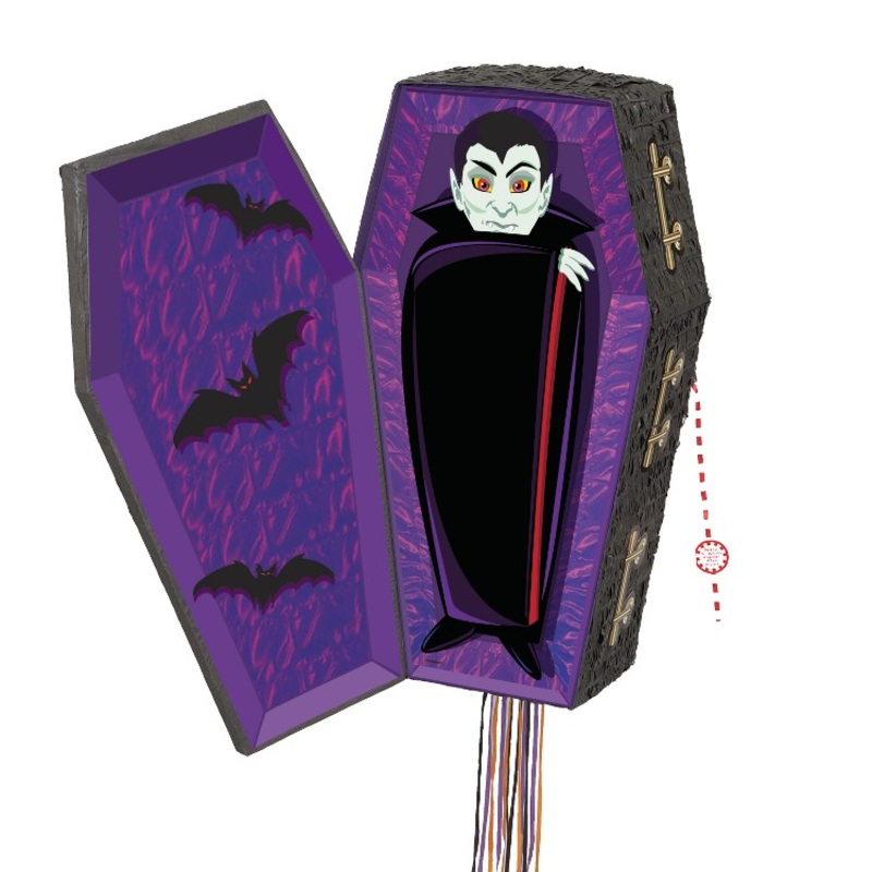 Count Dracula coffin train pinata