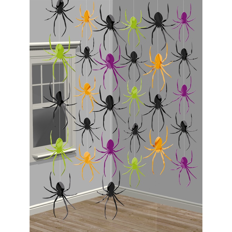 Creepy spiders hanging decoration