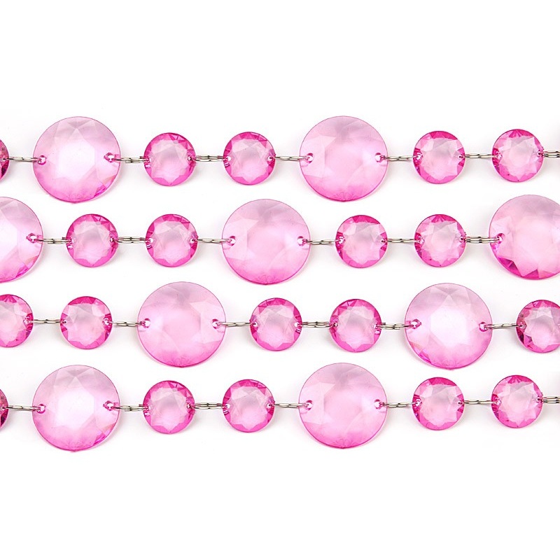 Crystal hanger Ophelia pink 1m