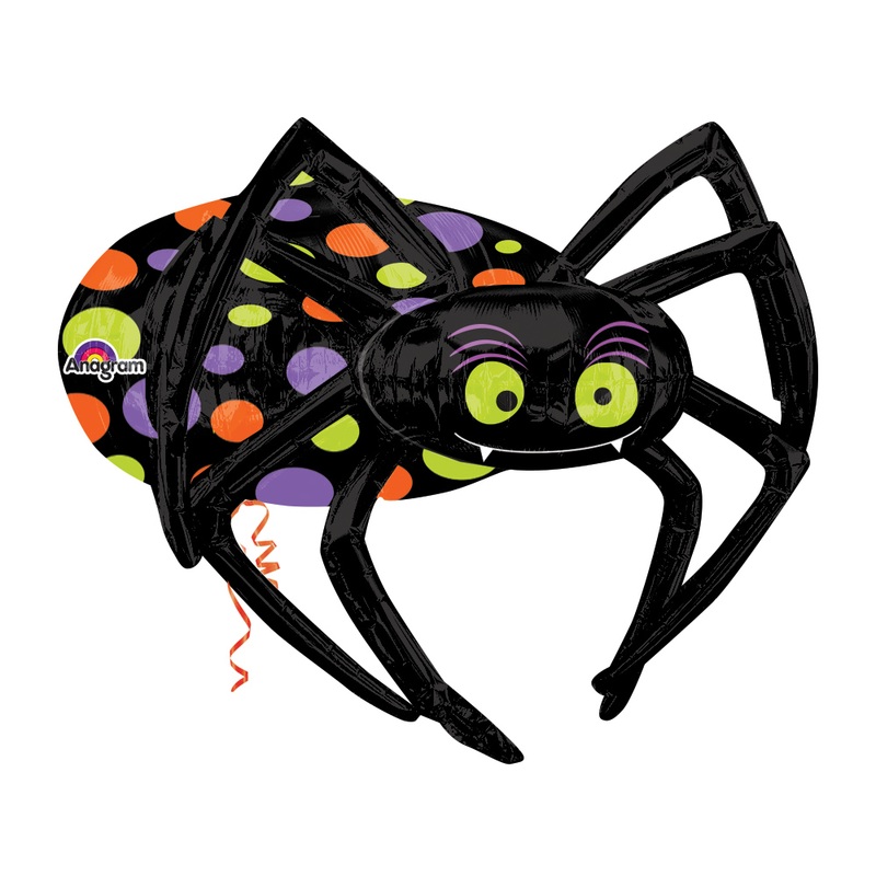 Foil balloon dotted Halloween spider