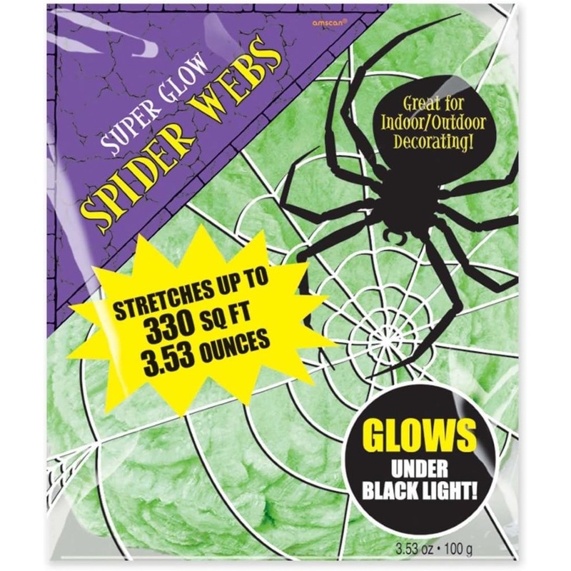 Glowing Spider Web Trick or Treat 100g