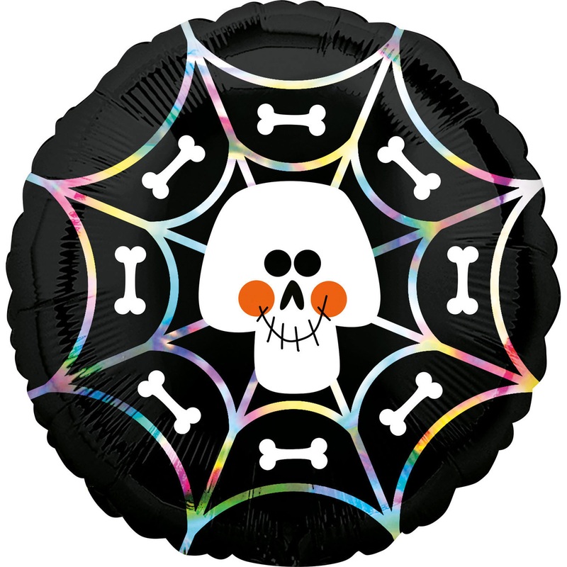 Halloween skull foil balloon 45cm