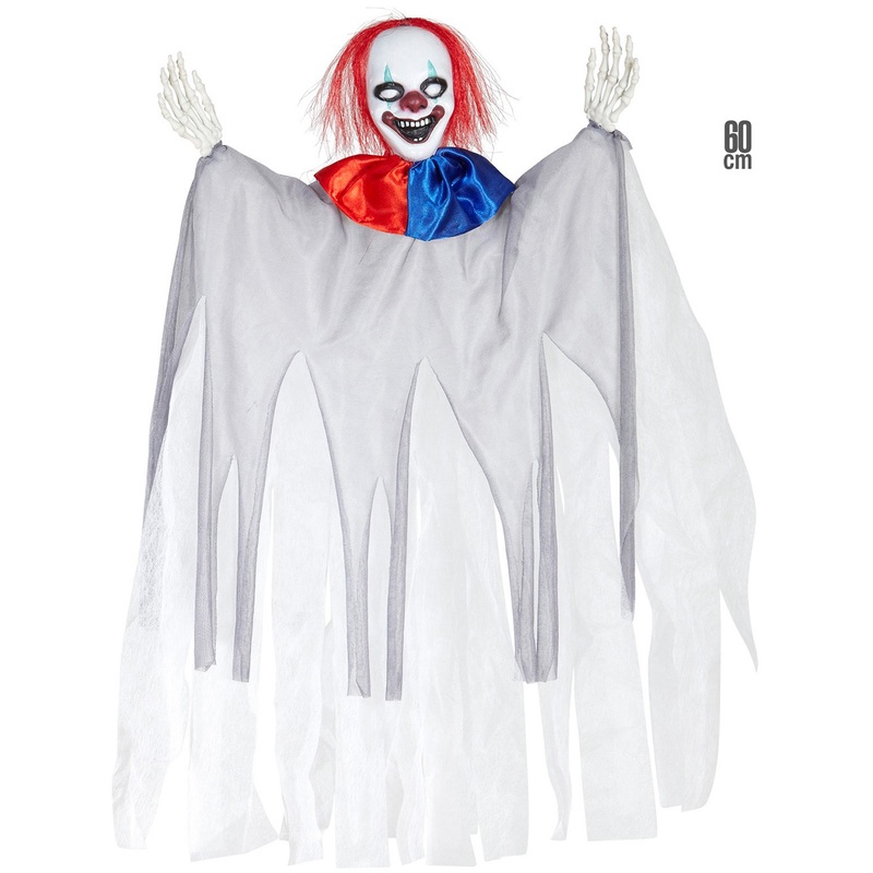 Horror clown deco skeleton 60cm