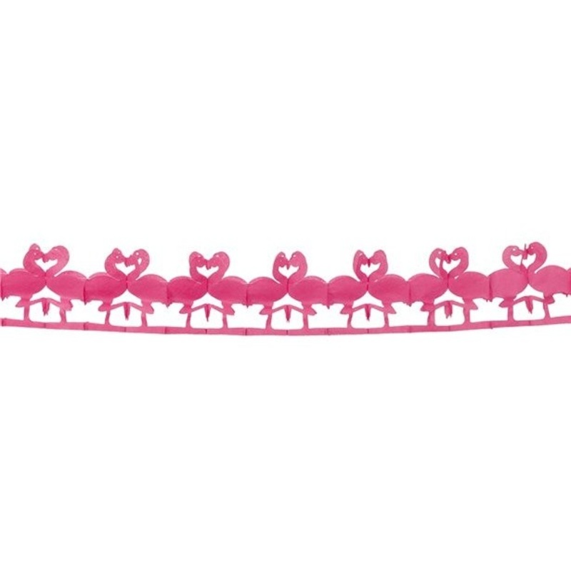 Paper garland kissing flamingos 2.5m