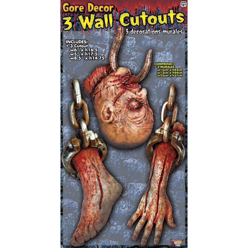 Separated body parts 3-part. Halloweendeko
