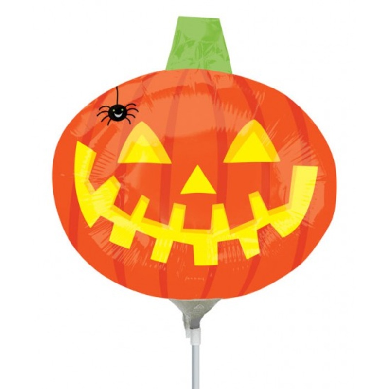 Stick Balloon Halloween Pumpkin with Spider