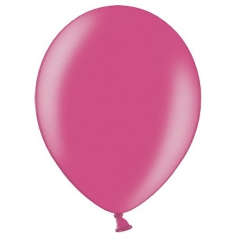 10 party star metallic balloons pink 30cm