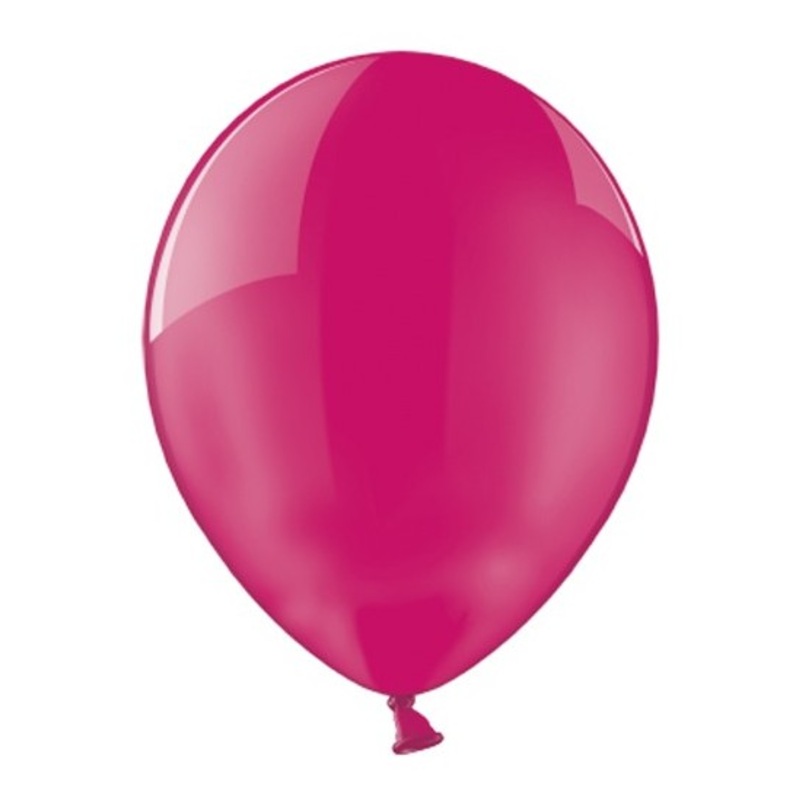 100 balloons crystal fuchsia 12cm
