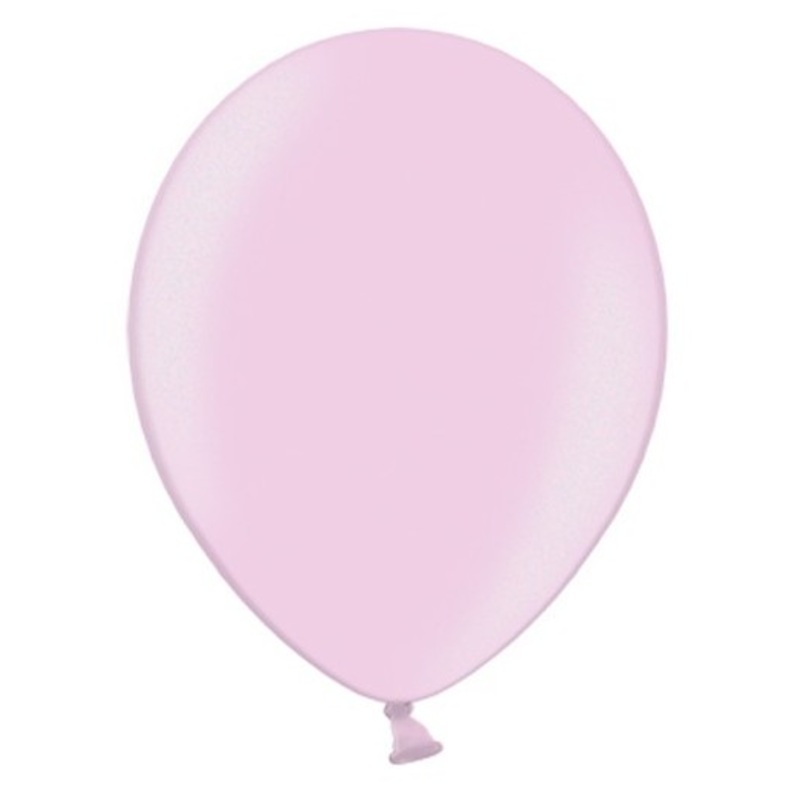 100 latex balloons metallic pink 13cm