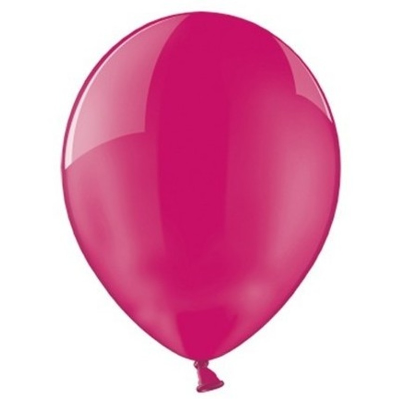 100 transparent party star balloons pink 23cm