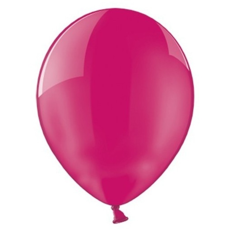 100 transparent party star balloons pink 30cm
