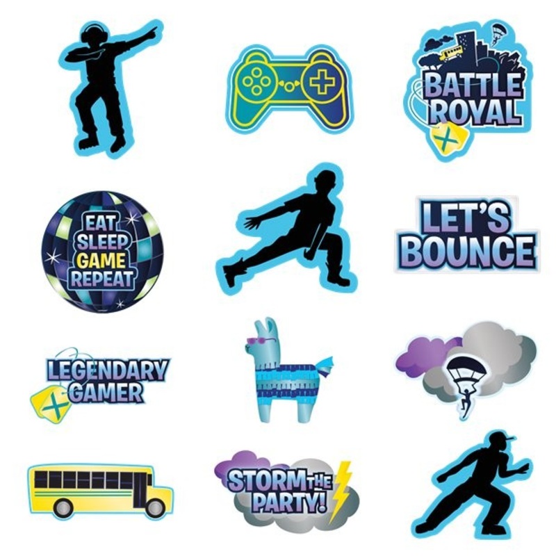 12 Battle Royal Birthday cardboard cutouts